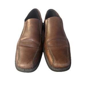 Ecco Brown Leather Men's New Jersey Loafer Sz 45